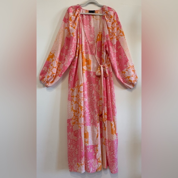 ASOS Curve Dresses & Skirts - ASOS DESIGN Women’s Floral Patchwork Wrap Midi/Maxi Dress Size 18